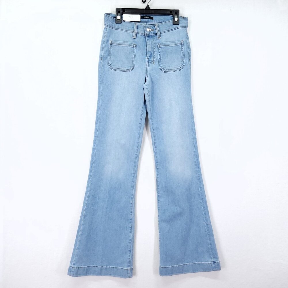 7 For All Mankind Dojo Tailorless Flare Leg Jean Size 25 Slim Evolution